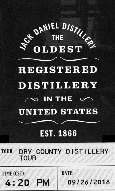 Jack Daniel's Dry County Distillery Tour Ticket