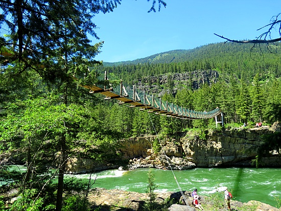 Kootenai Falls - Swinging Bridge Kootenai Falls - Swinging Bridge