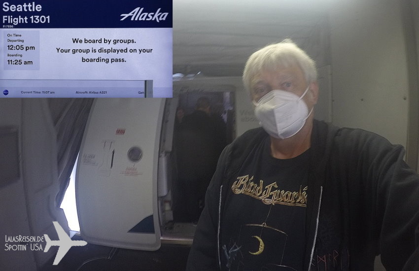 16.5.2022 Alaska Airlines - Airbus A321-253N - N923VA San Francisco - Seattle - AS1301 - 3F/First - 1:35 Std.