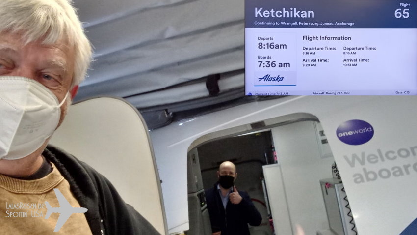19.5.2022 Alaska Airlines - Boeing 737-790 (WL) - N611AS Seattle - Ketchikan - AS65 - 2F/First - 1:45 Std.