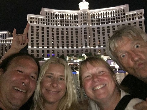 mit Ralle und Leo am Bellagio Fountain 