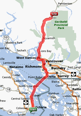Von Victoria �ber Vancouver nach Whistler