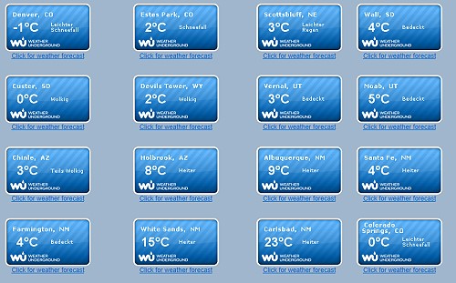 Die Temperaturen 2 Tage vor Urlaubsbeginn Die Temperaturen 2 Tage vor Urlaubsbeginn