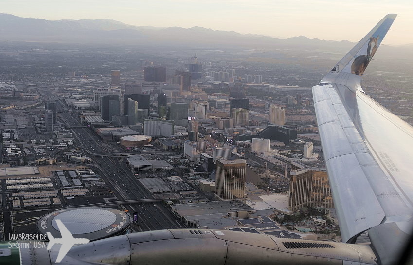 Abflug mit Blick auf den Las Vegas Strip