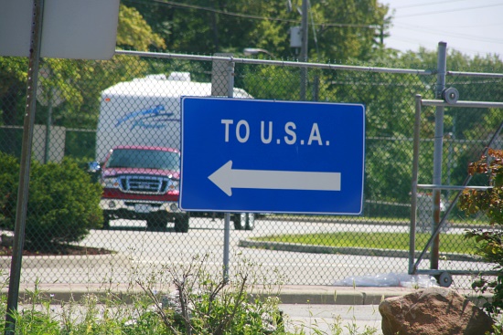 to U.S.A. - ein Welcomeschild gab es leider nicht.