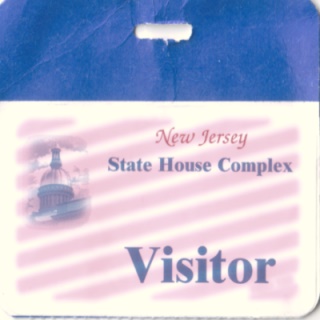 New Jersey State House Complex Visitor Sticker