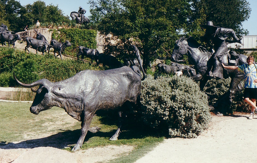 Die Texas Longhorn Cattle Drive Sculpture