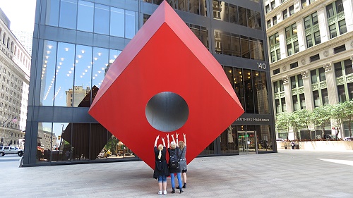 Red Cube Sculpture