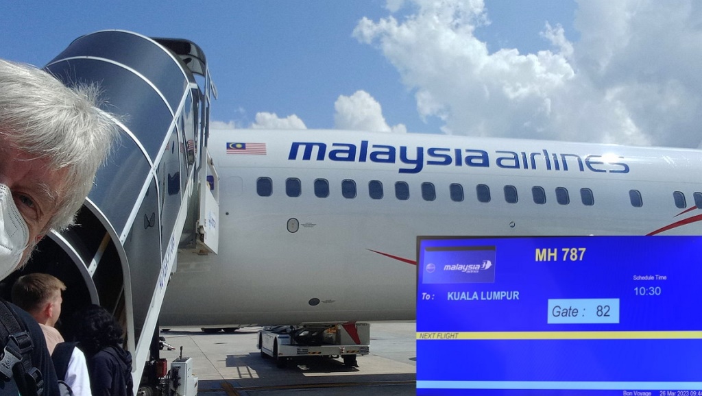 26.03.2023 - Malaysia Airlines - Boeing 737-8H6 (WL) - 9M-MXO - Phuket - Kuala Lumpur - MH787 - 14F - 1:13 Std.