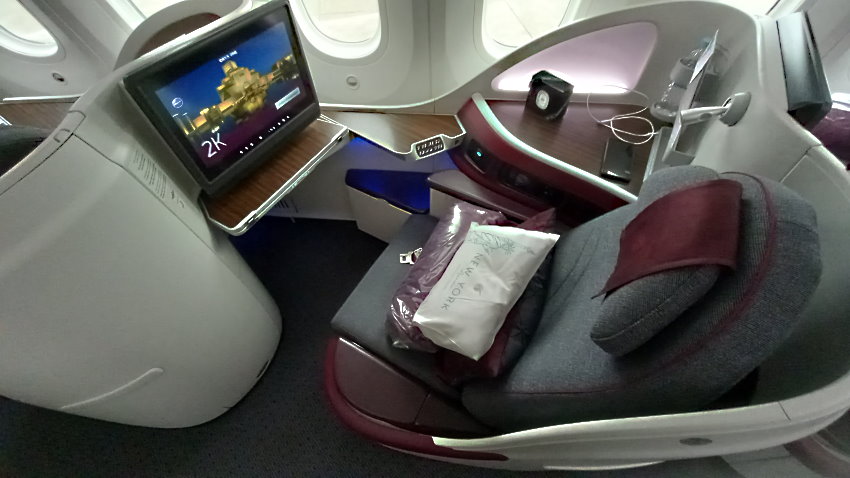 Qatar B787-8 Business Class Seat 2K