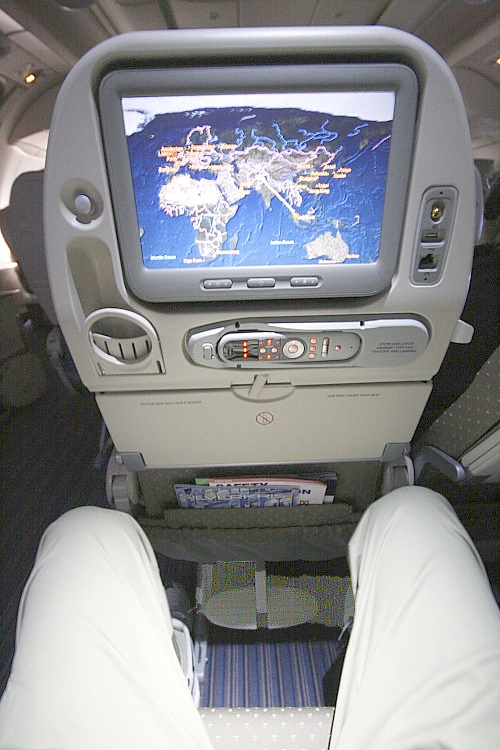 Singapore Airlines A 380 - Sitzplatzabstand und Entertainment System