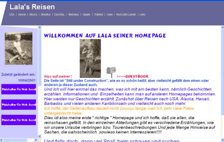 Lalas Reisen, die erste Version