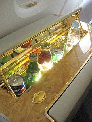 Emirates A 380 - First Class Mini Bar Emirates A 380 - First Class Mini Bar