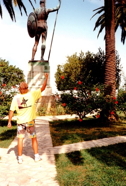 Achilles Statue am Achilleion