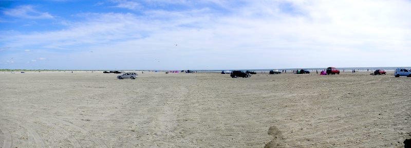 So sieht es einem normalen Frhsommertag am Strand von Fan aus