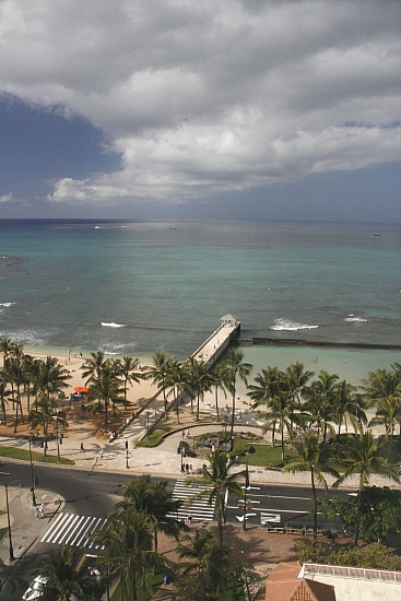 Ein letzter Blick auf Waikiki Beach