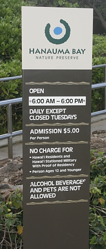 Hanauma Bay - ffnungszeiten und Preise