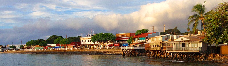 Front Street Lahaina - vom Leuchtturm aus gesehen