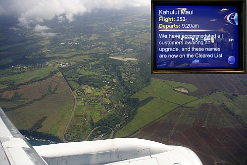 Landeanflug auf Kahului/Maui - links sitzend Landeanflug auf Kahului/Maui - links sitzend