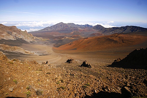 Blick in den Haleakala Krater Blick in den Haleakala Krater