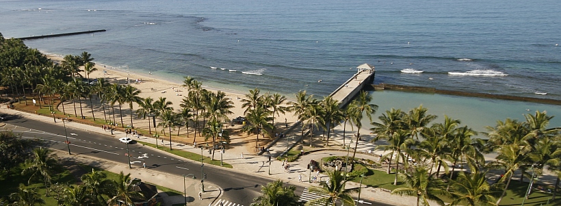Waikiki Beach - Blick aus dem Park Shore Hotel