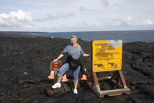 Im Hintergrund fliesst keine Lava mehr ins Meer - leider....