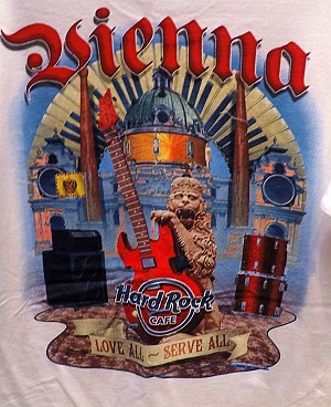Hard Rock Cafe Vienna - T-Shirt Aufdruck