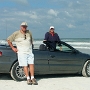 Chrysler Sebring Convertible ab Fort Myers Airport/bis Miami Airport - Florida - 2.-19.11.2004, das erste Cabrio seit langem. Hier am Strand von Daytona Beach.<br />3200 km gefahren. - Schnitt: 200 km pro Tag. - Vermieter: Alamo - Preis: 364,66 € für 2 Wochen