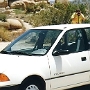 Geo Metro ab/bis Los Angeles Airport - USA West - 18.7.-8.8.1992<br />7.652 km in 21 Tagen gefahren - Schnitt: 364 km pro Tag - Vermieter: USA Rent a Car