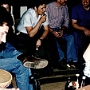 16.9.1965<br />Kompaniefest im Heimatmuseum Rothenburg, das einen Tag nach der Feier abgebrannt ist.<br />vl: ???,???, StuFZ Battig, ???,???, Hauptmann Thiede (mit Pfeife), Major Winkler, Oberfeld Niemann.<br />Vorne rechts Rudi Altmann in typischer Pose