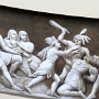 Ausschnitt der Freske, das rund um die Rotunde zu sehen ist. Hier rettet Pocahontas Capt. John Smith indem sie sich schützend vor ihn wirft, als ihr Vater ihn töten will.