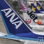 All Nippon Airways - Boeing 787-9 Dreamliner - JA830A<br />J-Air - Embraer ERJ-190STD - JA245J<br />Jetstar Japan - Airbus A320-232(WL) - JA22JJ<br />Skymark Airlines - Boeing 737-86N(WL) - JA73NX<br />Skymark Airlines - Boeing 737-8FZ(WL) - JA73NC<br />Peach - Airbus A320-214 - JA818P<br />FUK - Domestic Terminal Observatory - 21.03.2024 - 14:03