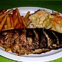 19.11.2015<br />Snapper in Uncle George's Fishnet - Oistins Fish Fry