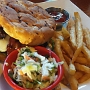 12.9.2016<br />Mushroom Swiss Burger im Fanaticus Sports Grill in Port Angeles/WA<br />1/3 pound patty, sauteed mushrooms, bacon, caramelized onions, arugula and house relish on an onion bun.
