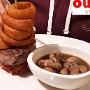 26.9.2016<br />Towering beer-battered onion ring Filet im Outback in Salinas/CA