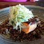 30.5.2017<br />Seared Salmon in der Park Destillery in Banff/Alberta<br />Local ancient grains, fennel, brown butter, dill - $30
