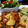 8.6.2017<br />Jager Schnitzel im Gateway Grill in Clearwater/BC - 18 CAD<br />Breaded Pork loin topped with our creamy mushroom gravy