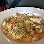 9.6.2017<br />Chicken Alfredo with Mushroom and Mascarpone Cheese Ravioli in der Old Spaghetti Factory in Whistler<br />Sautéed chicken pieces and bacon in our creamy Alfredo sauce and<br />mixed with wild mushroom and mascarpone cheese ravioli - 15.95 CAD