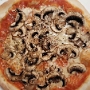 31.8.2018<br />Pizza Funghi von U Sicilianu in Langendreer. Lecker, leider mit zu viel trockenem Rand.  