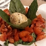 30.9.2018<br />Caprese bei Vapiano in Chicago<br />Cherry tomatos with fresh mozzarella, basil and arugula. Topped with balsamic vinegar. olive oil, salt and pepper.
