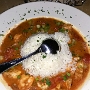 2.10.2018<br />Shrimp and Chicken Gumbo in der Cheesecake Factory in Chicago<br />Shrimp, Chicken, Andouille Sausage, Tomatoes, Peppers, Onions and Garlic Simmered in a Spicy Cajun Style Broth with Cream. Topped with Steamed White Rice.<br />