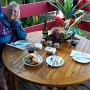10.-13.1.2018<br />Abendessen zuhause auf dem Balkon, mit Baguette, Käse, Pastete und Rotwein