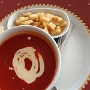 30.9.2022<br />Crema de Tomate im Restaurante el Puerto in Portinatx/Ibiza<br />6 €