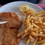 29.04.2024 - Menu del Dia - Escalope Milanesa im Restaurante Grill Los Poetas in Pagera