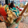 17.09.2025 - Super Früchtebecher - gem. Eis, frische Früchte, Sahne, Curaçaolikör - im Eiscafe Venezia in Langendreer - 9 €