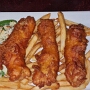 13.03.2025 - Traditional Fish'n' Chips - handbattered Cod in house, served with coleslaw and pub fries - im Hennesey's Tavern an der Fremont Street - 23$