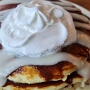 29.03.2025 - Cinn-A-Stack - 4 pancakes layered wuth cinnamon roll filling & topped with cream cheese icing - im IHOP Las Vegas - 13,49 $