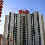 Vor dem Bau des Casinos wurde ein Teil des Geländes für den ersten Bahnhof in Las Vegas genutzt, ein Depot im spanischen Stil, das 1906 gebaut wurde.  Union Pacific ersetzte diese Station 1940 durch einen von H. L. Gogerty entworfenen Bahnhof. Diese Station wurde 1970 abgerissen. Das Casino - ursprünglich Union Plaza genannt, in Anlehnung an den Bahnhof, der ursprünglich auf dem Gelände stand - enthielt einen kleinen Warteraum, der als Station für Amtrak-Züge genutzt werden sollte.