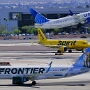 Frontier Airlines - Airbus A320-251N - N385FR "Percy the Florida Panther"<br />Spirit Airlines - Airbus A320<br />United Airlines - Boeing 737-8 MAX - N37605<br />LAS - T1 Short Term Parking - 27.3.2025 - 2:30 PM