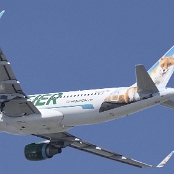 Frontier Airlines - Airbus A320-214(WL) - N229FR  "Peachy the Fox"
SAN - Fire-Rescue Training Facility - 8.10.2023 - 1:34 PM
